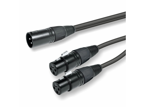 Emelec Cabo XLR Macho / 2x XLR Fêmea 0,2mt Emelec Cabo XLR Macho / 2x XLR Fêmea 0,2mt